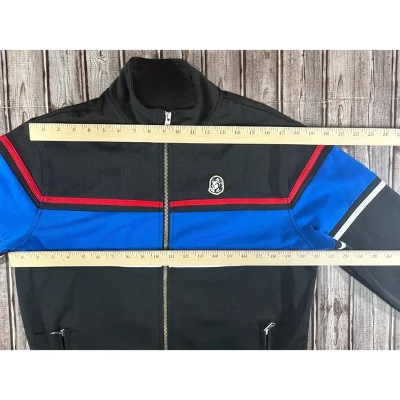 Billionaire Boys Club BBC Striped Helmet Logo Track Jacket Size M color black